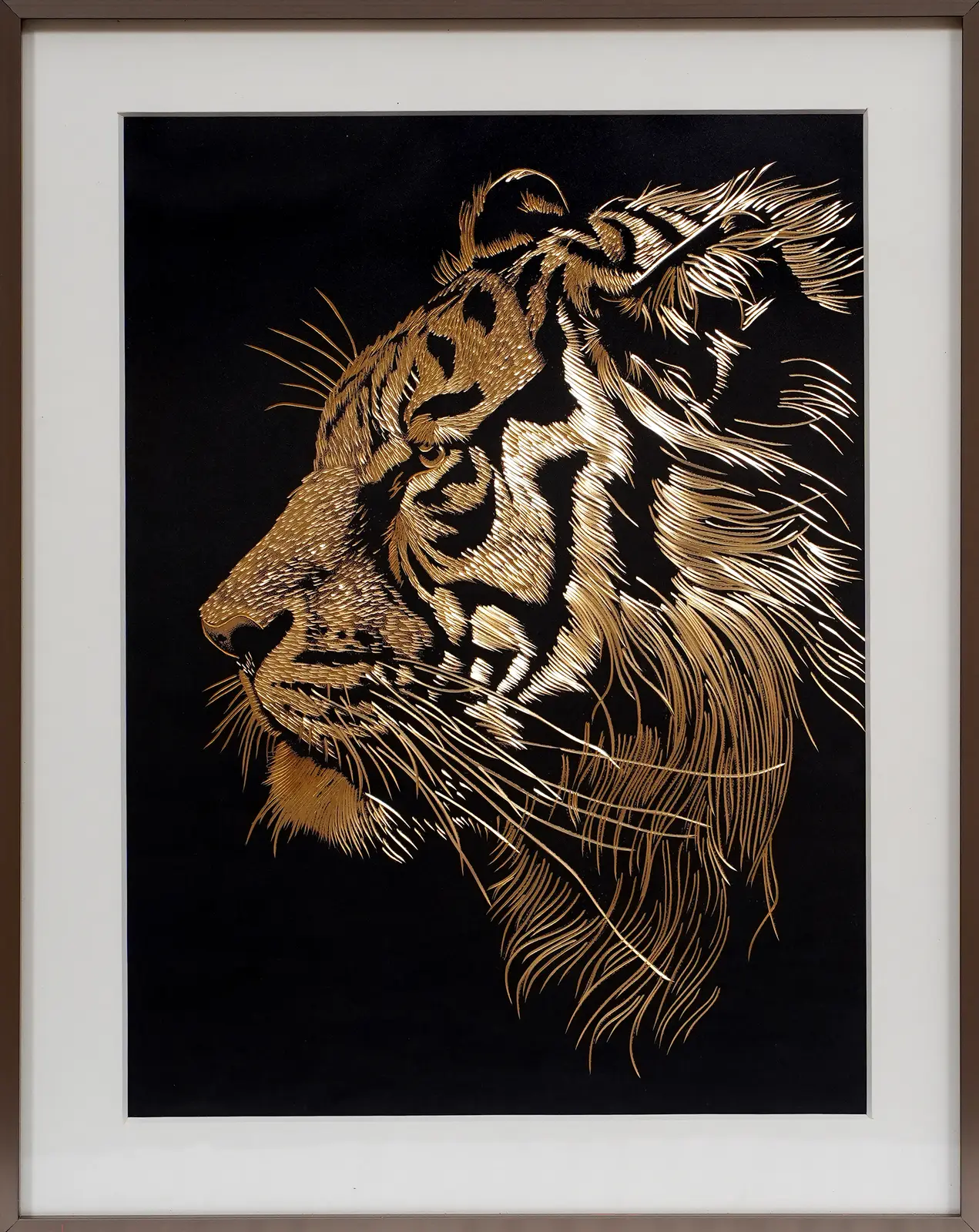Handcrafted tiger copper art from CopperArt collection