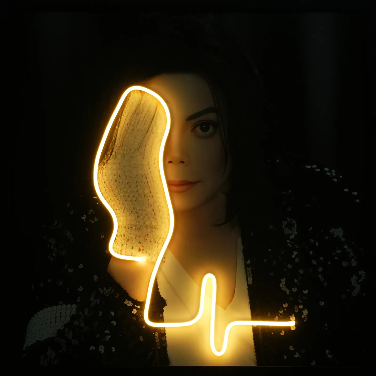 Michael Jackson glow LED wall art — night glow