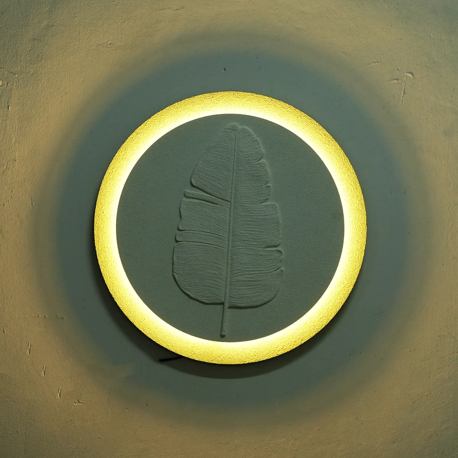 Leaf LED wall art — night glow